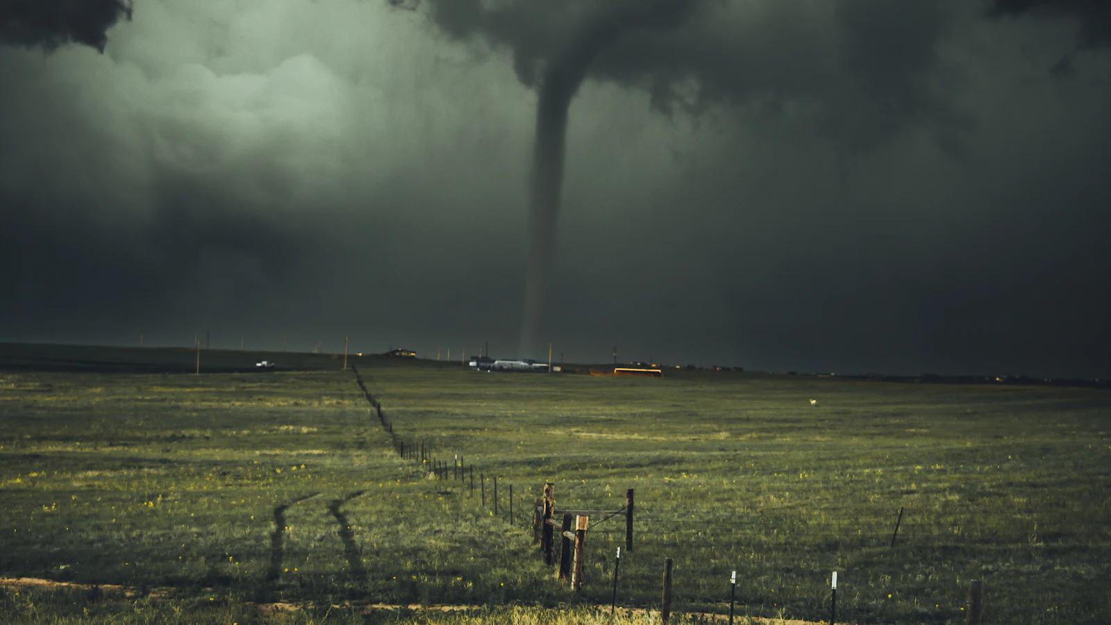 Tornado over open Texas farmland - storms drive catastrophe adjuster pay